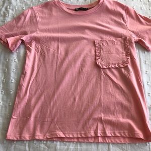 Zara pink short sleeve shirt